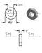 Mild Steel Spacer 1/2" OD X 1/4" ID - Metal Spacers Online