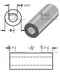 Mild Steel Spacer 1/2" OD X 1/4" ID - Metal Spacers Online