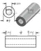 Mild Steel Spacer 1/2" OD X 1/4" ID - Metal Spacers Online