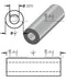 Mild Steel Spacer 1/2" OD X 1/4" ID - Metal Spacers Online