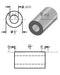 Mild Steel Spacer 1/2" OD X 1/4" ID - Metal Spacers Online