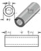 Mild Steel Spacer 1/2" OD X 5/16" ID - Metal Spacers Online