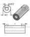 Mild Steel Spacer 3/4" OD X 5/16" ID - Metal Spacers Online