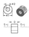 Mild Steel Spacer 3/4" OD X 5/16" ID - Metal Spacers Online