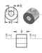 Mild Steel Spacer 3/4" OD X 5/16" ID - Metal Spacers Online