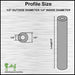 Long Aluminum Spacer 1/2" OD X 1/4" ID x 8" Long - Metal Spacers Online