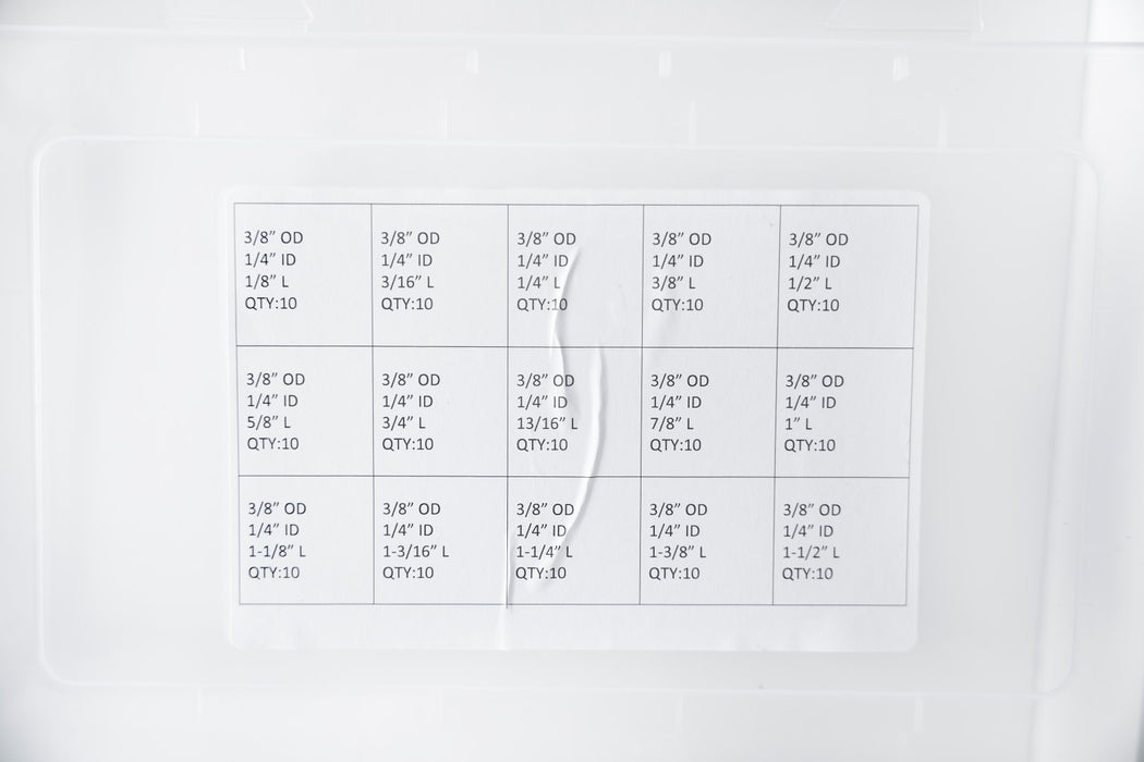 3/8" OD x 1/4" ID Spacer Assortment Kit (150 pcs) - Metal Spacers Online