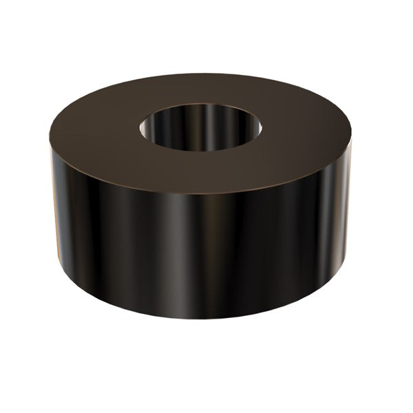 Black Aluminum Spacer 1" OD X 3/8" ID