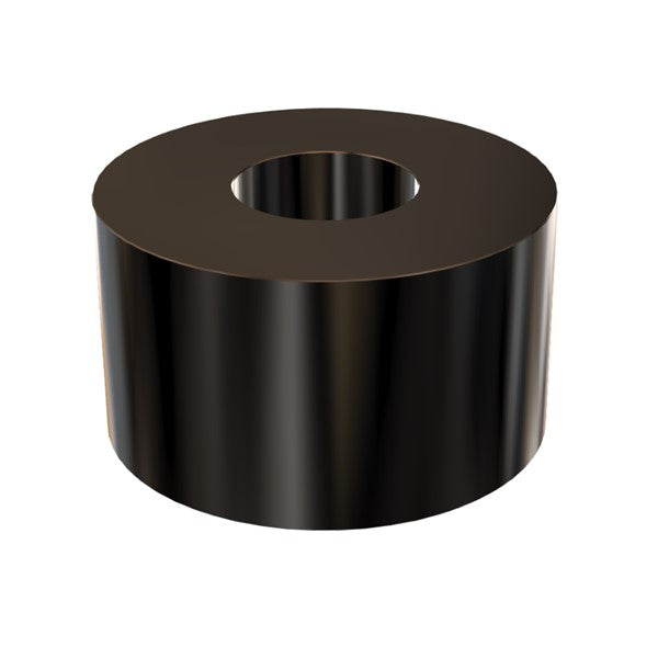 Black Aluminum Spacer 1" OD X 3/8" ID