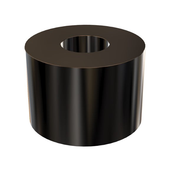 Black Aluminum Spacer 1" OD X 3/8" ID