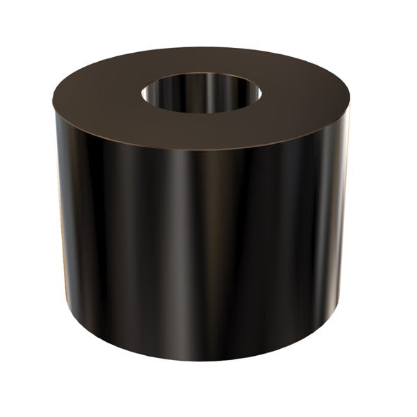 Black Aluminum Spacer 1" OD X 3/8" ID