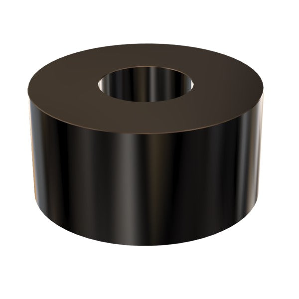 Black Aluminum Spacer 1" OD X 1/2" ID