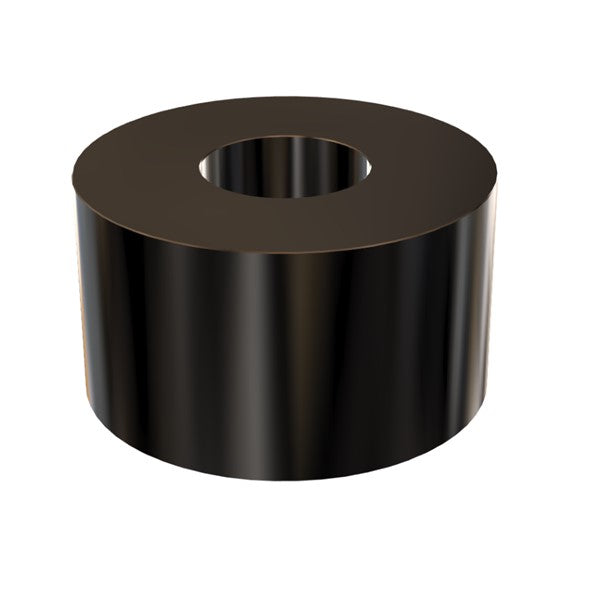 Black Aluminum Spacer 1" OD X 1/2" ID