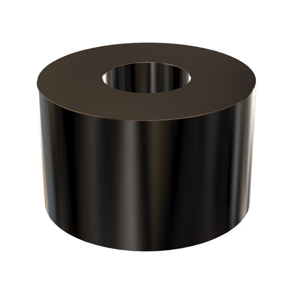 Black Aluminum Spacer 1" OD X 1/2" ID