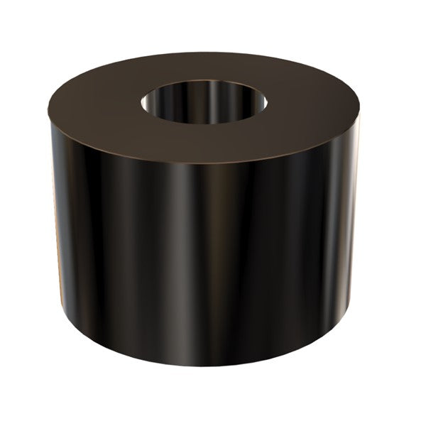 Black Aluminum Spacer 1" OD X 1/2" ID