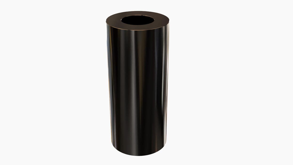 Black Aluminum Spacer 1/2" OD X 1/4" ID