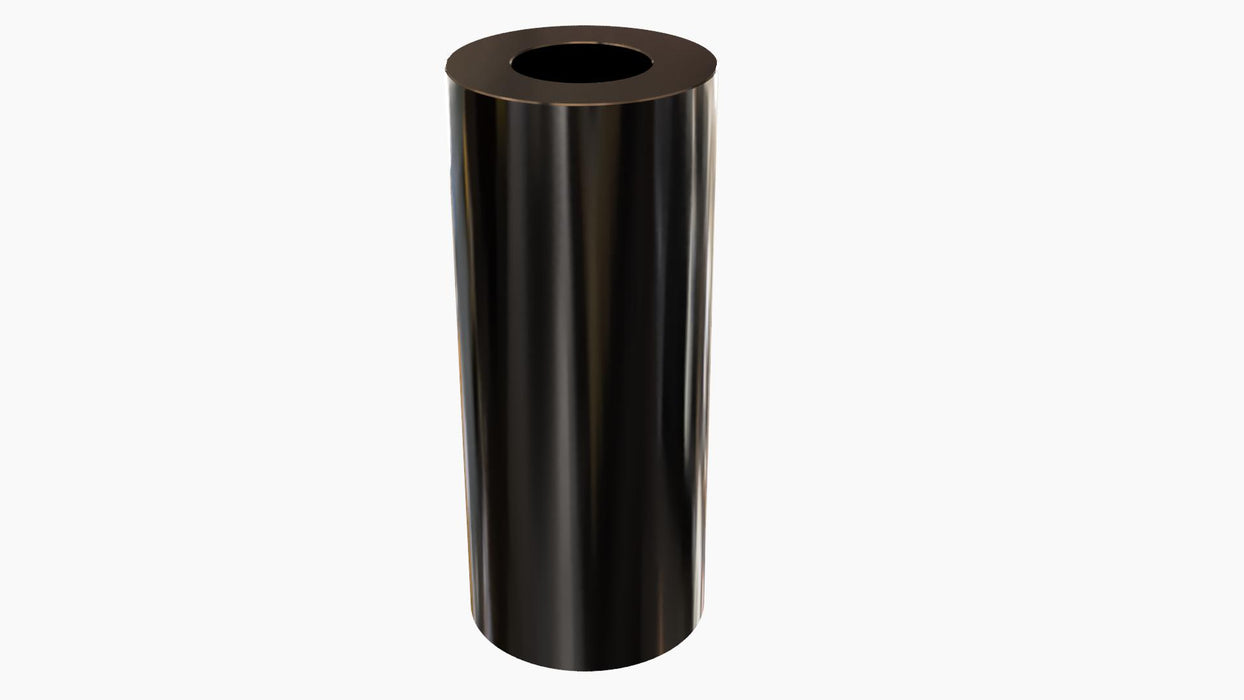 Black Aluminum Spacer 1/2" OD X 1/4" ID