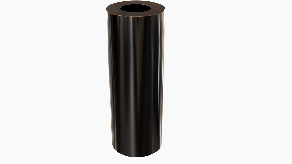 Black Aluminum Spacer 1/2" OD X 1/4" ID