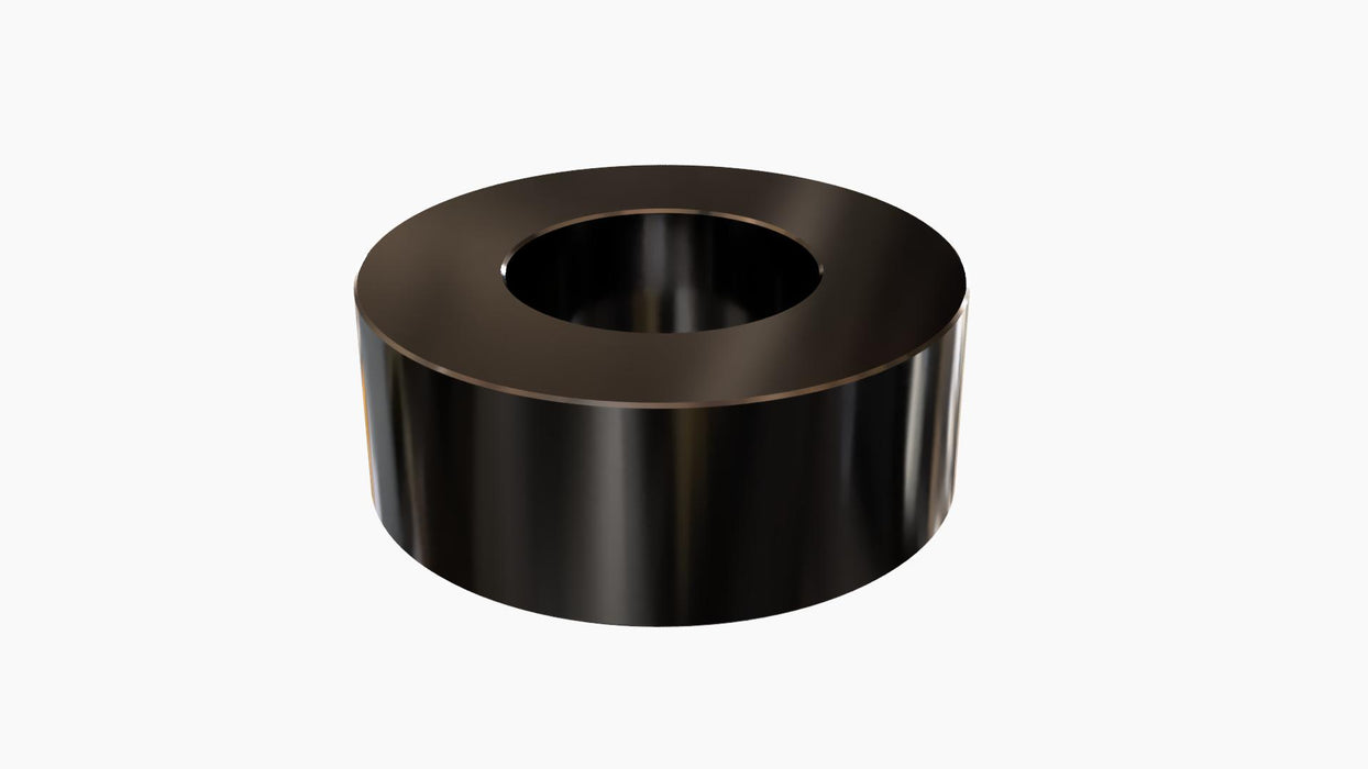 Black Aluminum Spacer 1/2" OD X 1/4" ID