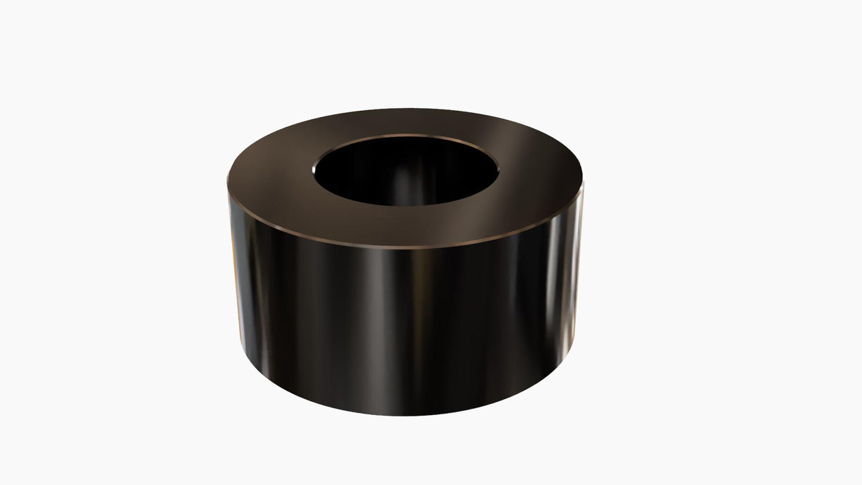 Black Aluminum Spacer 1/2" OD X 1/4" ID