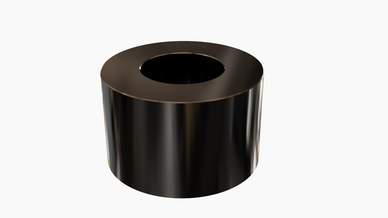 Black Aluminum Spacer 1/2" OD X 1/4" ID