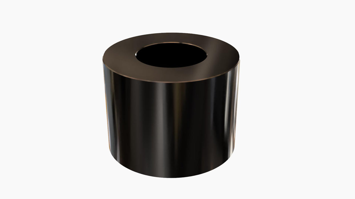 Black Aluminum Spacer 1/2" OD X 1/4" ID