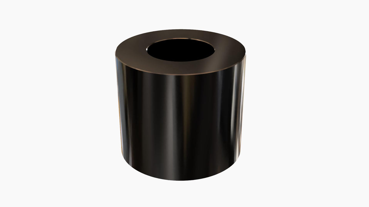 Black Aluminum Spacer 1/2" OD X 1/4" ID