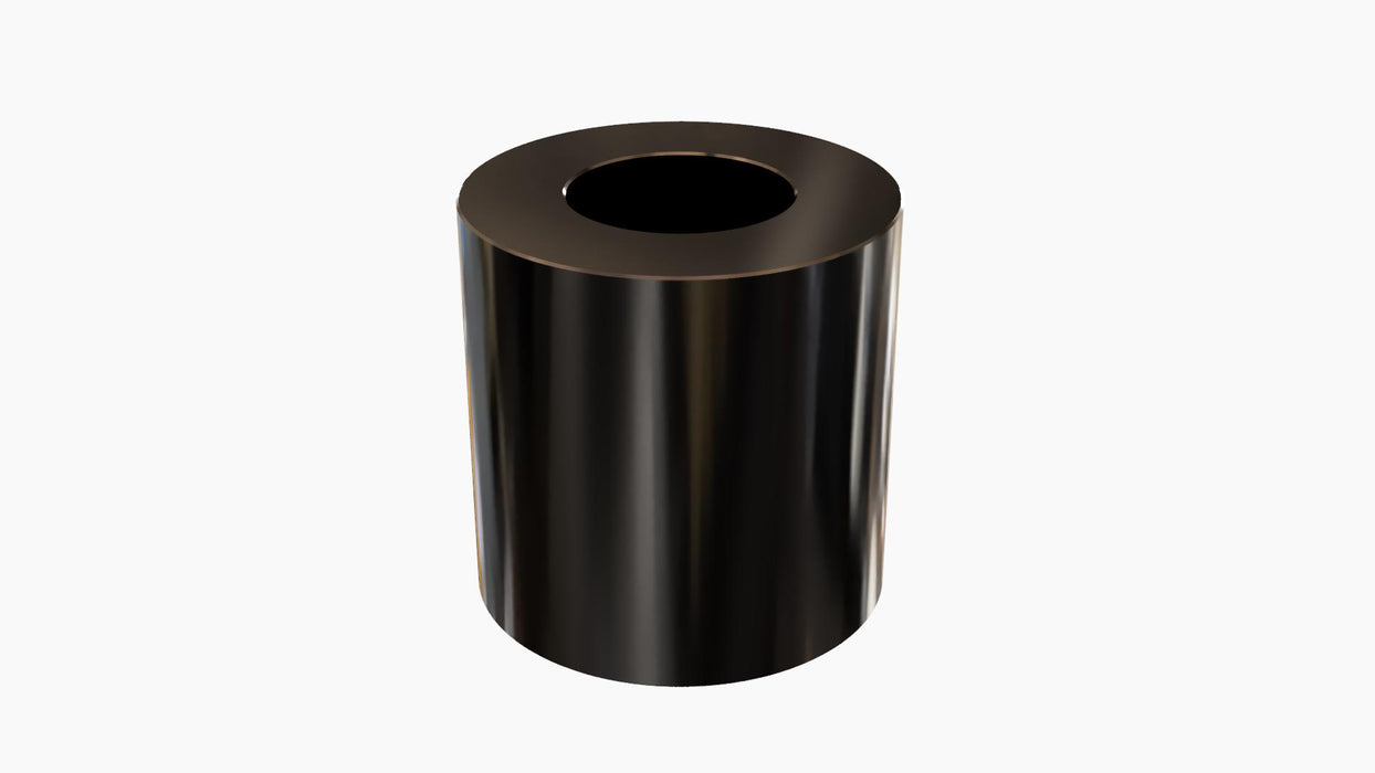 Black Aluminum Spacer 1/2" OD X 1/4" ID