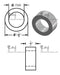 Aluminum Spacer 1-1/8" OD X 3/4" ID - Metal Spacers Online