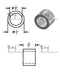 Aluminum Spacer 1/2" OD X 3/8" ID - Metal Spacers Online