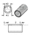 Aluminum Spacer 1/2" OD X 3/8" ID - Metal Spacers Online