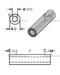 Black Aluminum Spacer 1/2" OD X 1/4" ID - Metal Spacers Online